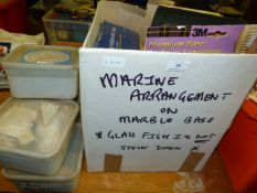 Box Containing a Tyre Inflator, Sand Papers etc