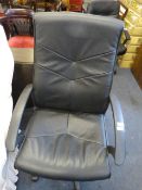 Black Leatherette Office Swivel Chair