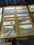 12 Framed Pictures Depicting Countryside Scenes