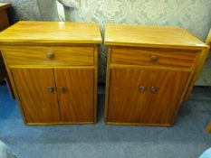 2 Light Wood Bedside Cabinets
