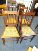 4 Chairs with Seagrass Seats