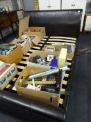 Leatherette Double Bed Frame  with 2 Storage Drawers