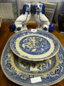 2 Dog Ornaments - Meat Plate etc