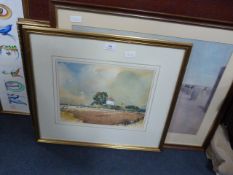 4 Framed Prints Depicting Country Scenes - Flowers etc