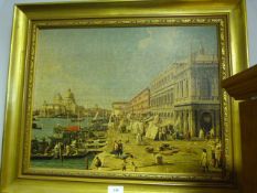 Framed Print Depicting Venetian Scenes