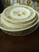 Collection of Old English Plates & Cake Stand