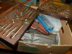 Box Containing Assorted Engineers Tools including Taps, Dies, Drill Bits etc