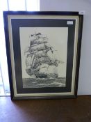 2 Sketches Depicting Boats