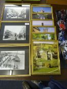 7 Pictures of British Scenes & 4 Framed Pictures Depicting 20th Century Pictures of Hull