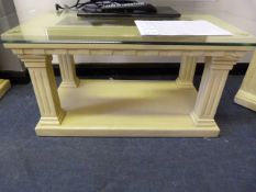 Cream and Glass Coffee Table