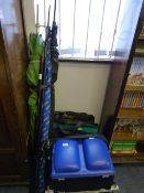 Large Quantity of Fishing Equipment including Rods - Tackle - Nets etc