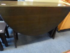 Dark Wood Drop Leaf Table