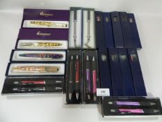 Tray containing Assorted Pens including Waterman etc
