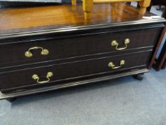 Small Dark Wood Media Unit