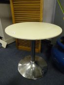 Retro Table on Chrome Stand