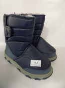 Pair of Kids Navy Boots Size 3