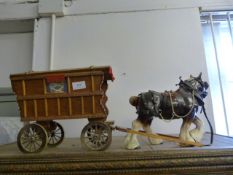 Shire Horse Figurine & Carriage