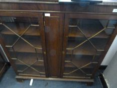 Dark Wood Glazed Cabinet