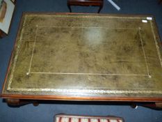 Leather Inlaid Table