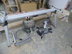 *Metabo Model KGS254 Plus Radial Arm Chop Saw Complete with Extraction Unit and Stand