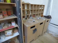 *Storage Cabinet and Work Bench Fitted with Engineers Vice