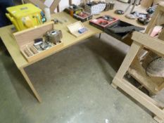 *L Shaped Desk with Right Hand Return, Assorted Trestles etc