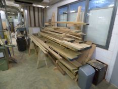 *Quantity of Assorted Hard Woods with Storage Rack