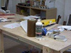 *Joiners Workbench and Side Table Containing Assorted Screws etc