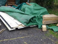 *Assorted Cut Sheets of Corian Work Surface, Pine Block Board, Tanalised Timber etc