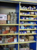 *7ft Storage Cabinet Containing a Large Quantity of Wood Screws, Brown Parcel Tape etc