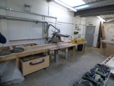 *Maggi Junior 640 Radial Arm Saw Complete with Tables and Mobile Waste Bin