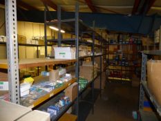 *17 Bays of Adjustable Dexion Style Shelving with Metal Shelves