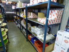 *5 Free Standing 4 Tier Steel and Timber Shelving Units