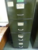 *3 Drawer Fullscap Filing Cabinet - Green