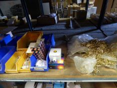 *3 Bags of Brass Chain and Assorted Push & Pull Switches