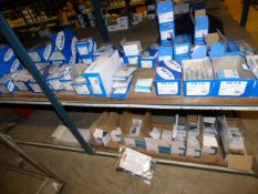 *3 Shelves containing Deta and Knightsbridge Socket Fronts - Switches - Fuse Spares etc