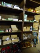 *2 Bays of Adjustable Dexion Shelving including Quantity of Candle Lamps - Steel Conduit Reducers