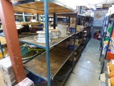 *5 Free Standing Steel and Timber Shelving Units