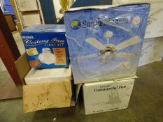 *3 Assorted Ceiling Fans with Lights
