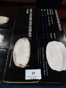 *1 Black 1 White IP65 Round Bulkhead Light Fittings