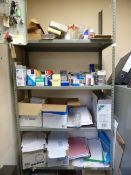 *Bay of Dexian Style Adjustable Shelving Containing Assorted Office Stationary