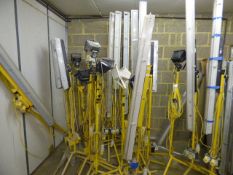 *11 Fluorescent and 11 Halogen 110v Site Lights - Ex Hire