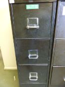 *4 Drawer Quarto Filing Cabinet - Black with Chrome Handles