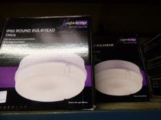 *2 IP65 Round Bulkheads - White