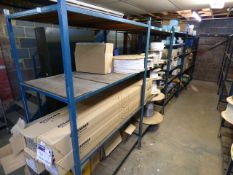 *3 Free Standing 4 Tier Steel and Timber Shelving Units