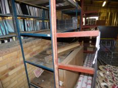 *2 Bays of Blue 4 Tier Timber and Metal Shelving & Storage Rack