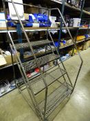 *Pair of Mobile 4 Tread Tubular Steel Steps