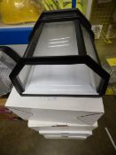 *4 Black and Glass Half Lantern Style Wall Lights