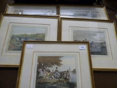 Set of 5 Gilt Framed Prints