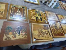 12 Marquetry Plaques